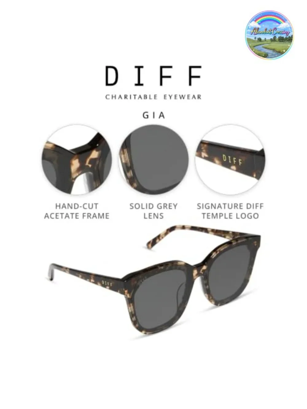 Designer Square Sunglasses Women Oversized Acetate UV400